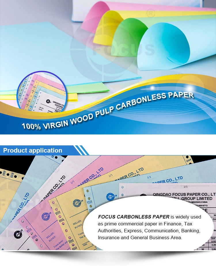 Focus Brand Carbonless Paper NCR Paper Blue/Black Imaging Carbonless Paper