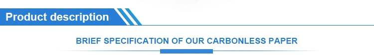 Focus Brand Carbonless Paper NCR Paper Blue/Black Imaging Carbonless Paper