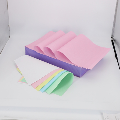 60gsm CFB CF NCR Paper For Laser Printers White Pink Yellow Carbonless Paper 65 X 100cm