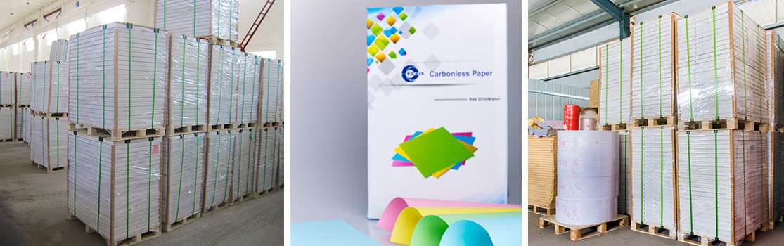CB/CFB/CF NCR Paper For Laser Printers White Pink Yellow Blue Green 43*61