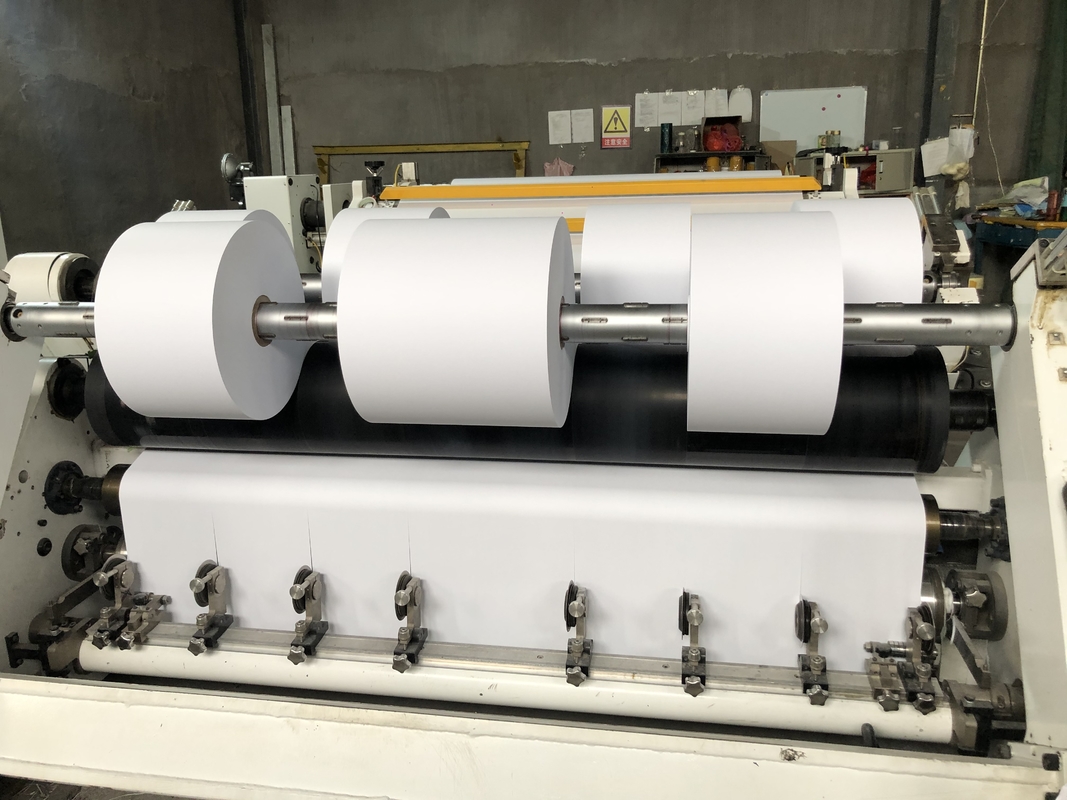 12000m Length POS Thermal Paper Roll With Good A Grade Whiteness And 100% Virgin Wood Pulp