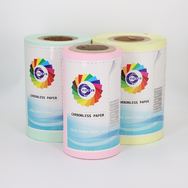 FSC Virgin wood pulp Clear image CB/CFB/CF Black/Blue image Invoice 5 plys NCR Paper For Continuous Bill
