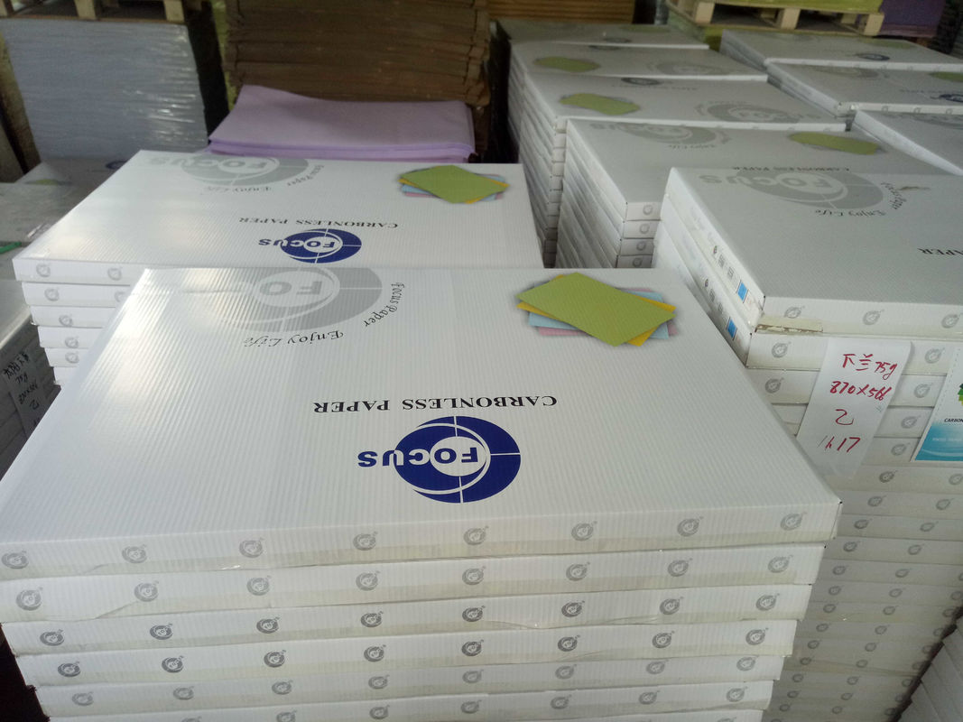 100% Virgin Wood Pulp NCR Paper with High Ink Absorption and Micro-Perforated Carbonless Copy Sheets