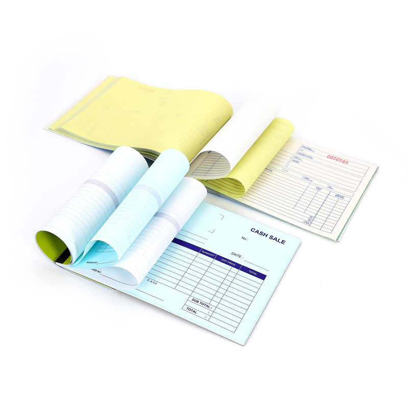 Customized Wood Pulp Smooth Invoice Receipt 5 Plys NCR Paper Sharp Image